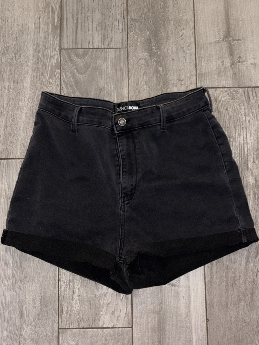 Fashion Nova High-Rise Black Denim Women’s Shorts